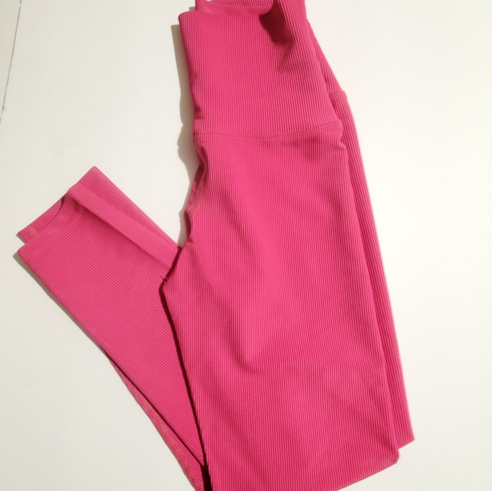 Beach Riot Hot Pink High Rise Ribbed Ayla Legging XS - Picture 9 of 10